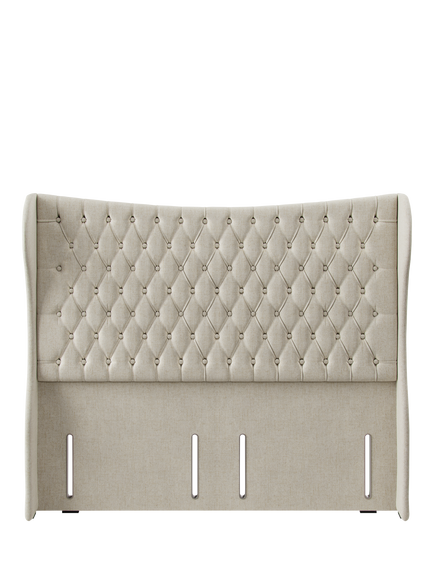Hypnos Elizabeth Extra Wide Upholstered Headboard, Super King Size, Brooklyn Shell