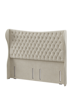 Hypnos Elizabeth Extra Wide Upholstered Headboard, King Size - view 2, Brooklyn Shell