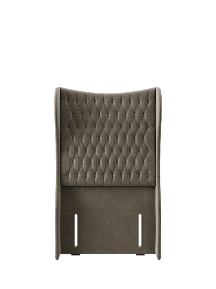 Hypnos Elizabeth Extra Wide Upholstered Headboard, Single, Derwent Mushroom