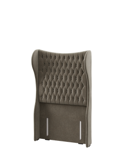 Hypnos Elizabeth Extra Wide Upholstered Headboard, Single - view 2, Derwent Mushroom