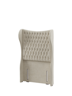 Hypnos Elizabeth Extra Wide Upholstered Headboard, Single - view 2, Brooklyn Shell