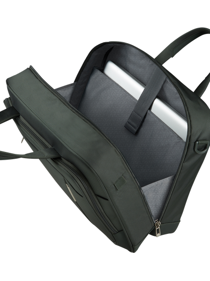 Samsonite Respark Laptop Shoulder Bag, 15L - view 2, Forest Green