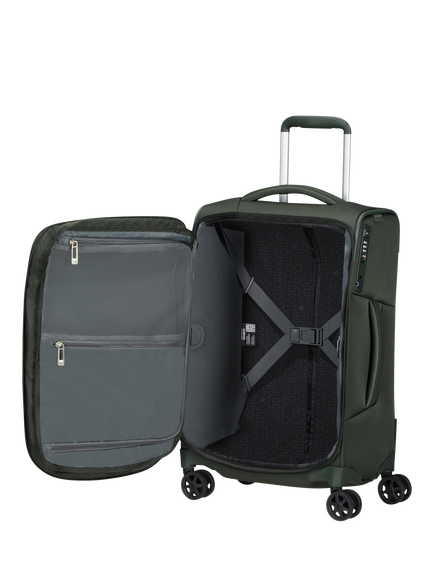 Samsonite Respark 55cm Double Wheel Cabin Spinner Suitcase, 59L, Forest Green - view 2, Forest Green