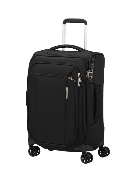 Samsonite Respark 55cm Double Wheel Cabin Spinner Suitcase, 59L, Forest Green, Ozone Black