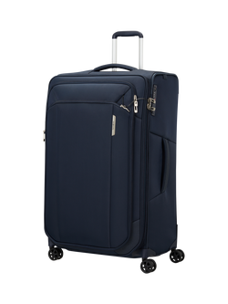 Samsonite Respark Spinner 4-Wheel 79cm Expandable Large Suitcase, Midnight Blue