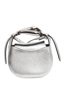 Pre-loved Chloé Kiss Metallic Leather Bag, Silver, Silver