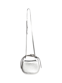 Pre-loved Chloé Kiss Metallic Leather Bag, Silver - view 2, Silver