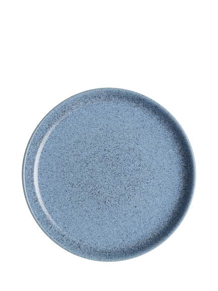 Denby Studio Blue Flint Stoneware Coupe Dinner Plate, 26cm, Blue