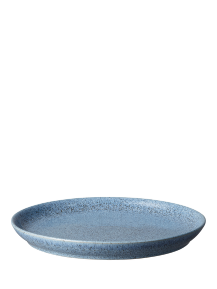 Denby Studio Blue Flint Stoneware Coupe Dinner Plate, 26cm - view 2, Blue