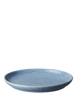 Denby Studio Blue Flint Stoneware Medium Coupe Plate, 21cm - view 2, Blue