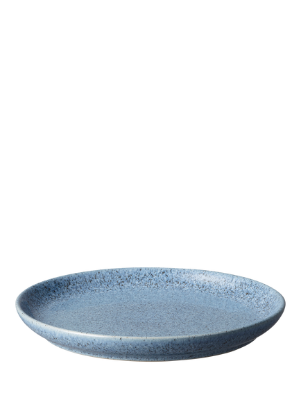 Denby Studio Blue Flint Stoneware Medium Coupe Plate, 21cm - view 2, Blue