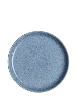 Denby Studio Blue Flint Stoneware Small Coupe Plate, 17cm, Blue