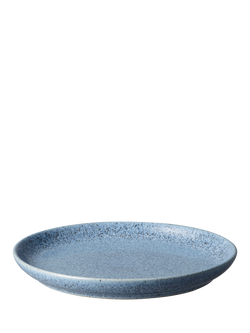 Denby Studio Blue Flint Stoneware Small Coupe Plate, 17cm - view 2, Blue
