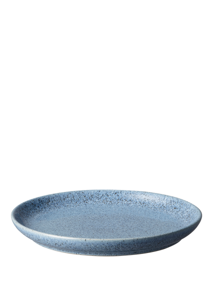 Denby Studio Blue Flint Stoneware Small Coupe Plate, 17cm - view 2, Blue