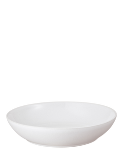 Denby Cotton White Stoneware Pasta Bowl, Set of 4, 22cm, White Off White