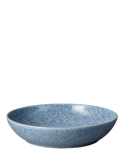 Denby Studio Blue Flint Stoneware Pasta Bowl, 22cm, Blue