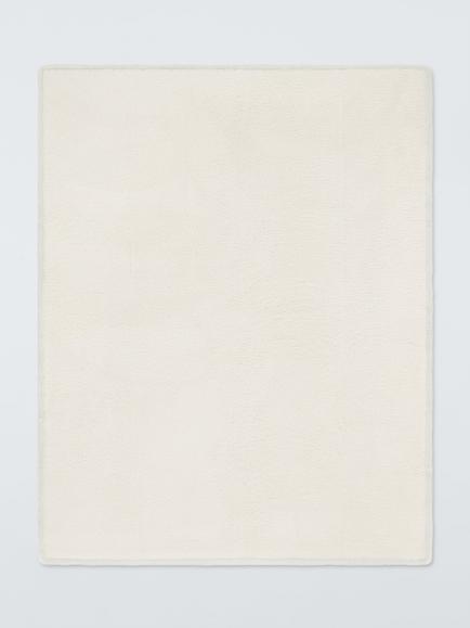 John Lewis Teddy Fleece Throw, White