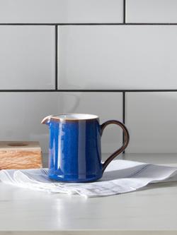 Denby Imperial Blue Small Stoneware Jug, 200ml - view 2, Blue