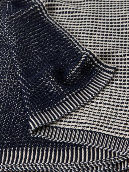 John Lewis Milano Throw - view 2, Navy
