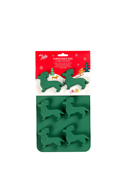 Tala Christmas Dog Silicone Mould, 6 Cup, Brown