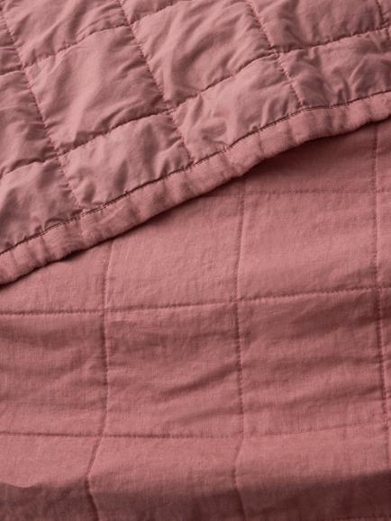 John Lewis Linen Blend Quilt - view 2, Pink Clay