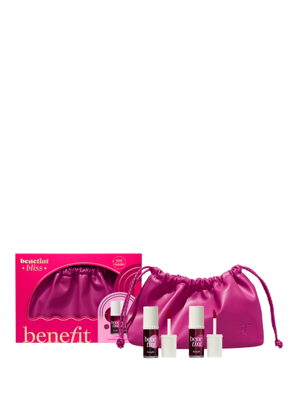 Benefit Benetint Bliss Lip & Cheek Tint Duo with Limited Edition Makeup Bag Gift Set, 