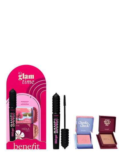 Benefit It's Glam Time Mascara, Blush & Bronzer Makeup Gift Set, 