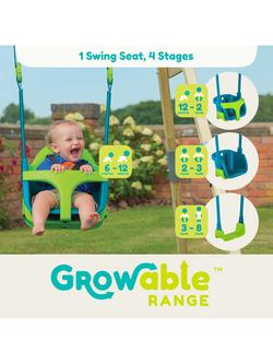 TP Toys Quadpod 4-in-1 Baby Swing Seat - view 2, Blue/Green