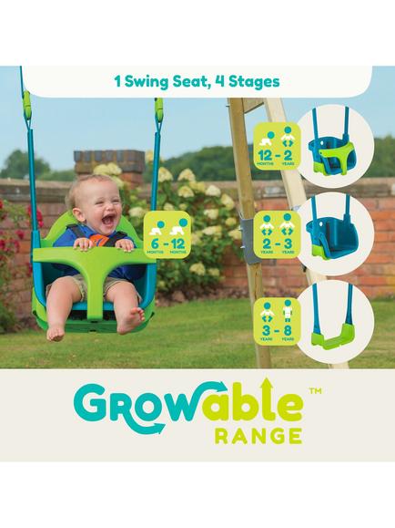 TP Toys Quadpod 4-in-1 Baby Swing Seat - view 2, Blue/Green