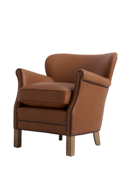 Halo Cosy Leather Armchair, Taurus Leather - view 2, Taurus Leather