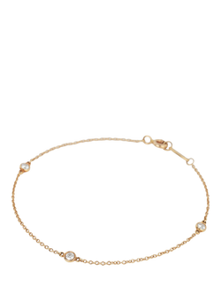 Pre-loved Tiffany & Co. 18ct Yellow Gold 3 Diamond by the Yard Bracelet, Gold