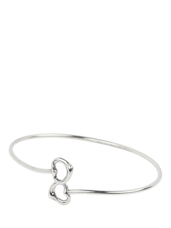 Pre-loved Tiffany & Co. Elsa Peretti Open Heart Bangle, Silver, Silver