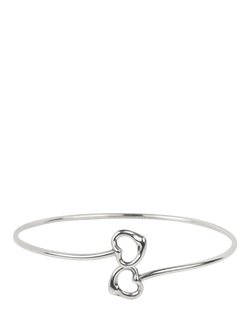 Pre-loved Tiffany & Co. Elsa Peretti Open Heart Bangle, Silver - view 2, Silver