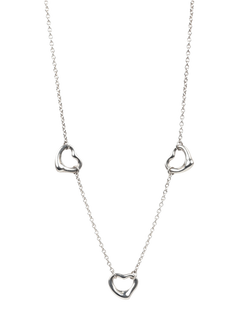 Pre-loved Tiffany & Co. Sterling Silver Elsa Peretti Open Heart Motif Necklace, Silver