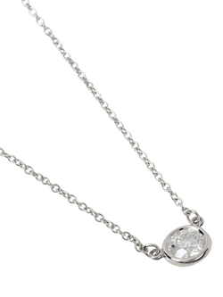 Pre-loved Tiffany & Co. 0.47ct Platinum Diamond by the Yard Pendant - view 2, Platinum