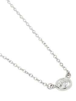 Pre-loved Tiffany & Co. Platinum Elsa Peretti Diamonds by the Yard Solitaire Pendant - view 2, Platinum