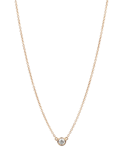 Pre-loved Tiffany & Co. 18ct Yellow Gold Elsa Peretti Diamond by the Yard Solitaire Pendant, Gold