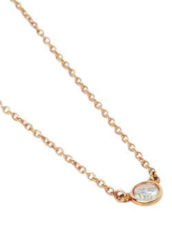 Pre-loved Tiffany & Co. 18ct Yellow Gold Elsa Peretti Diamond by the Yard Solitaire Pendant - view 2, Gold