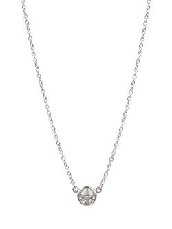Pre-loved Tiffany & Co. DBTY Brilliant Cut Platinum Elsa Peretti Diamond Pendant, Platinum