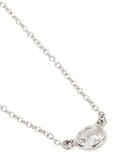 Pre-loved Tiffany & Co. DBTY Brilliant Cut Platinum Elsa Peretti Diamond Pendant - view 2, Platinum