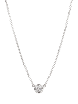 Pre-loved Tiffany & Co. DBTY Brilliant Cut Platinum Elsa Peretti Diamond Pendant, Platinum