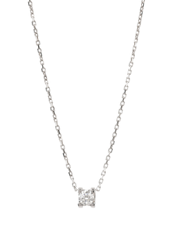 Pre-loved 0.18ct Brilliant Cut Diamond C de Cartier 18ct White Gold Necklace, White Gold