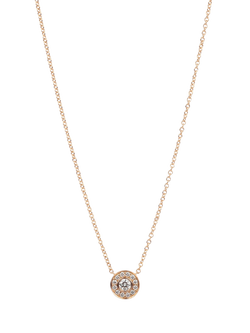 Pre-loved Tiffany & Co. Diamond 18ct Rose Gold Mini Circlet Pendant Necklace, Rose Gold