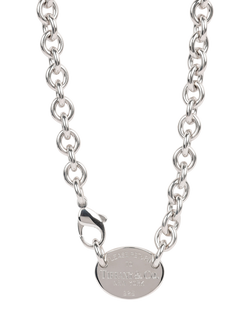 Pre-loved Tiffany & Co. Sterling Silver Return to Tiffany Tag Charm Necklace, Silver