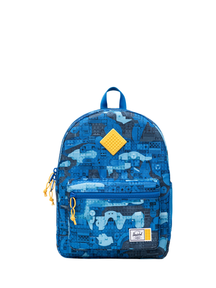 Herschel Supply Co. Heritage™ Kids' Herschel x LEGO® Collection Backpack, Abstract Bricks Blue, Abstract Bricks Blue