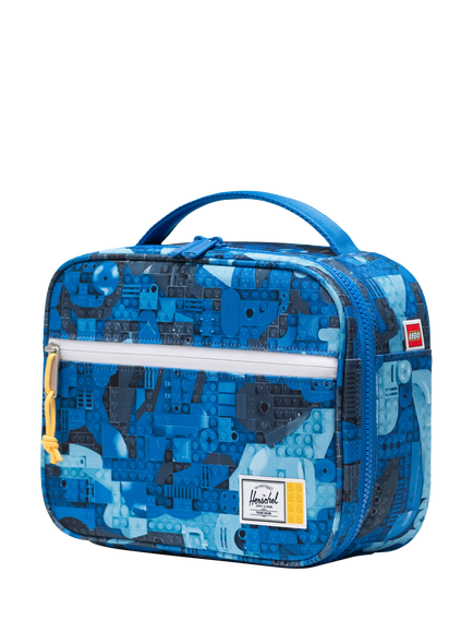 Herschel Supply Co. Kids' Herschel x LEGO® Lunch Box, Abstract Bricks Blue - view 2, Abstract Bricks Blue