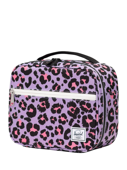 Herschel Supply Co. Kids' Pop Quiz Lunch Box, Scribble Leopard Pink - view 2, Scribble Leopard Pink
