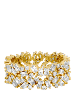 Jon Richard Scattered Stone Cubic Zirconia Ring, Gold, M 1/2, Gold