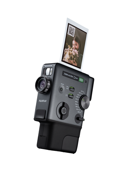 Fujifilm instax™ mini Evo Cinema Hybrid Instant Camera with Built-in Flash & Hand Strap, Black, Black