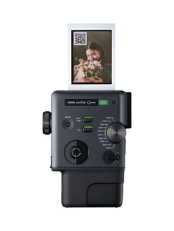 Fujifilm instax™ mini Evo Cinema Hybrid Instant Camera with Built-in Flash & Hand Strap, Black - view 2, Black